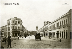 Pôster - Trecho da rua Marechal Floriano, Entre a Uruguaiana e o Largo de Santa Rita, 1906
